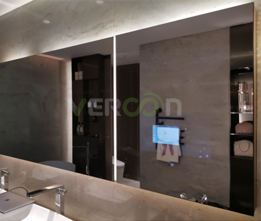 smart mirror in bathroom